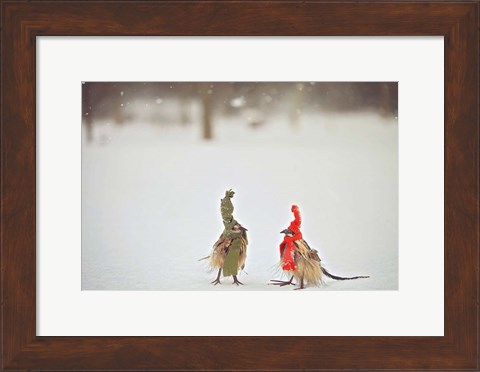 Framed Weathered Feathered Friends Print