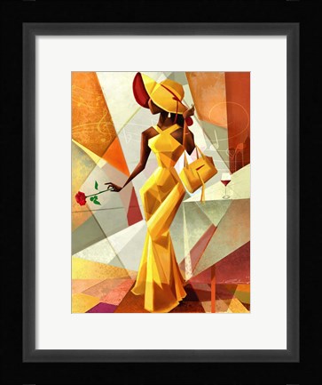 Framed Night Out in Yellow Print