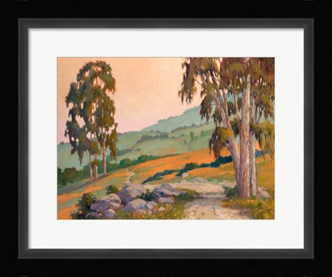 Framed Poppy Hill Path Print