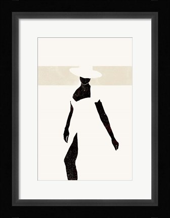 Framed Black and Beige II Print