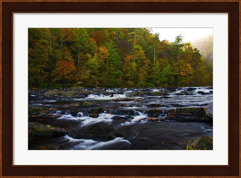 Framed Autumn on the Tellico River Print