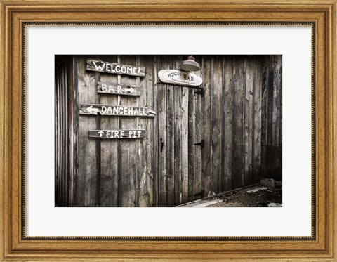 Framed Hondo&#39;s Bar at Luckenbach Texas Print