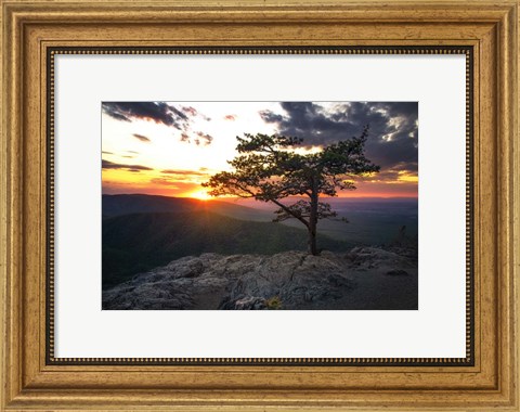 Framed Sunset at Ravens Roost Print