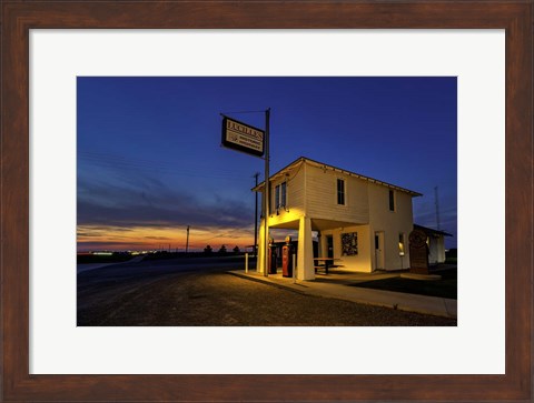Framed Sunset at Lucille&#39;s Service Station Print