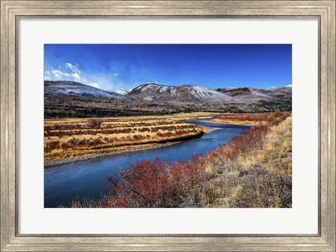 Framed Winter at the Rio Oxbow Ranch Print