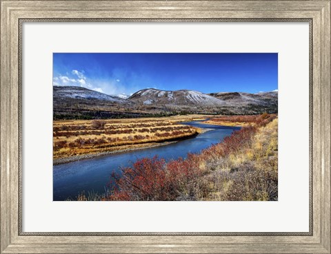 Framed Winter at the Rio Oxbow Ranch Print