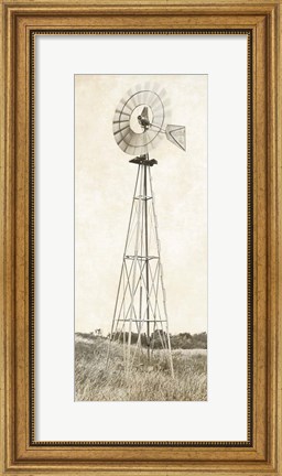 Framed Vintage Wind Power Print