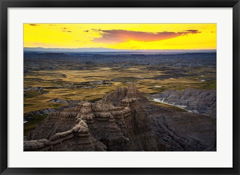 Framed Badlands Sunset Print