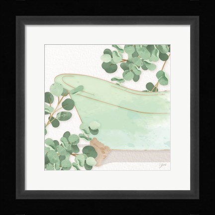 Framed Mint Bath 2 Print
