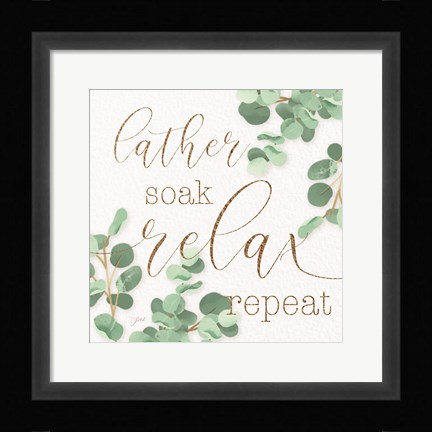 Framed Mint Lather Soak Print