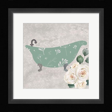 Framed Carefree Bath 1 Print