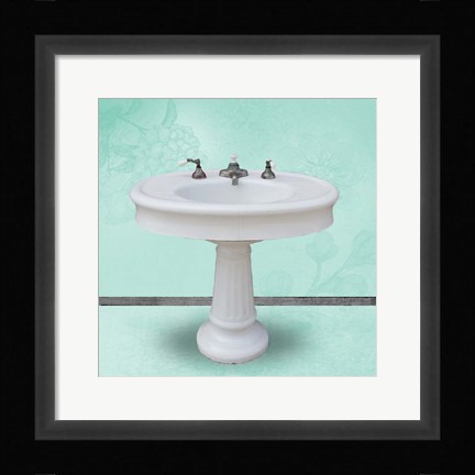 Framed Mint Sink Print