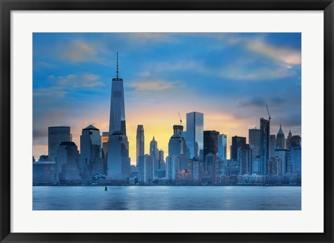 Framed Winter Sunrise New York City Print