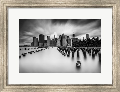 Framed Lower Manhattan Monochrome Print