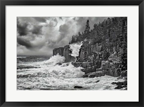 Framed Noreaster at Otter Cliff Print