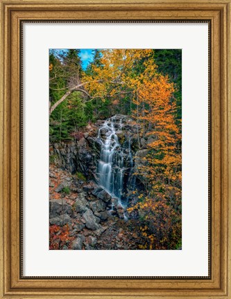 Framed Hadlock Falls on an Autumn Day Print