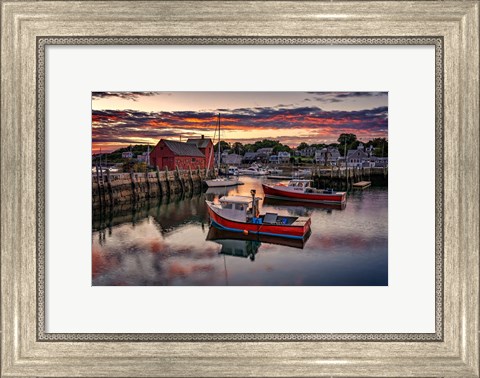 Framed Sunrise in Rockport Print