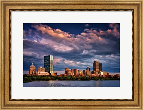 Framed Boston at Dusk Print