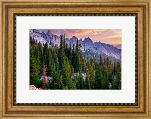 Framed Morning in the Sawtooths Print