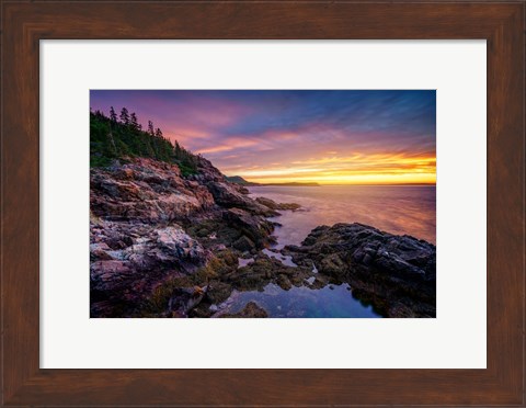Framed Morning Glow from Otter Cliff Print