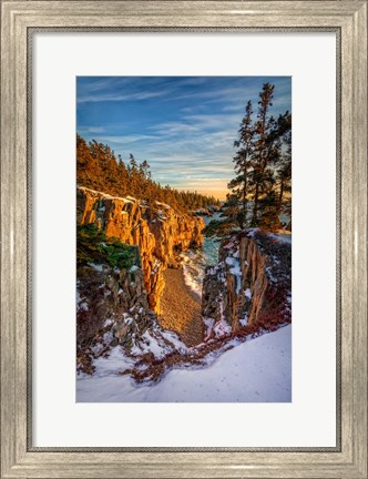 Framed Winter Sunset at Raven&#39;s Nest Print