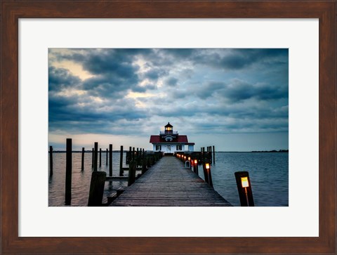 Framed Roanoke Marshes Lighthouse Print