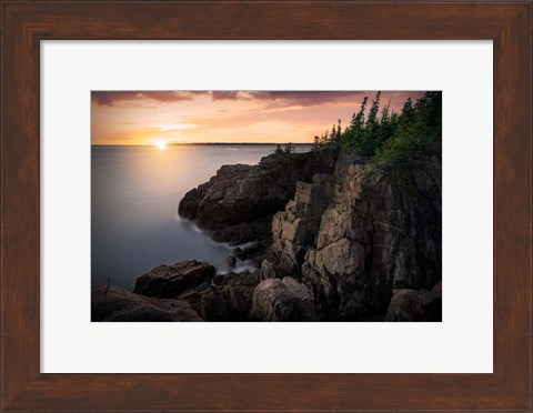 Framed Sunrise on the Bold Coast Print