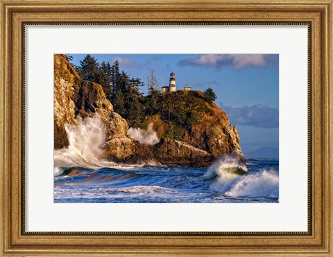 Framed Rising Tide at Cape Disappointment Print