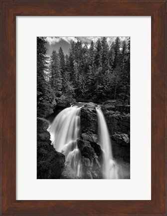 Framed Rick Berk-Nooksack Falls B&amp;W.tif Print