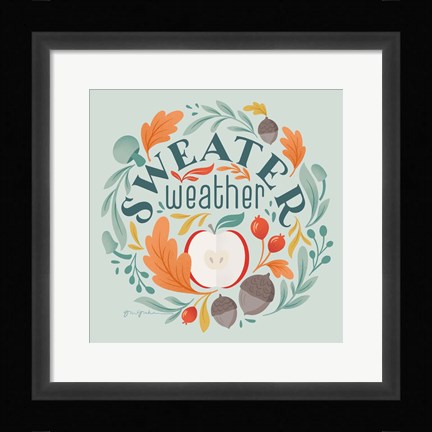 Framed Sweater Weather II Print