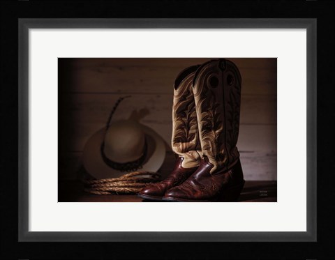 Framed Cowboy Boots X Warm Print