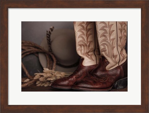 Framed Cowboy Boots XI Print