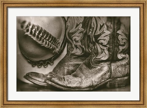 Framed Cowboy Boots VII Print