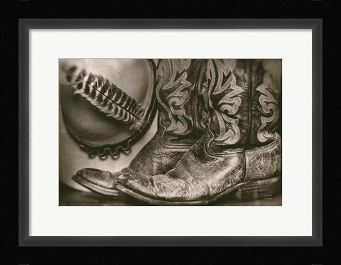 Framed Cowboy Boots VII Print