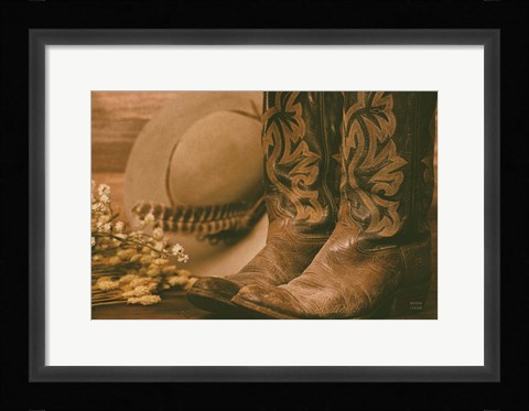 Framed Cowboy Boots V Print