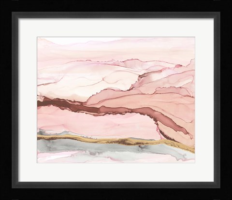 Framed Vineyard II Blush Print