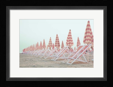 Framed Pink Umbrellas Print