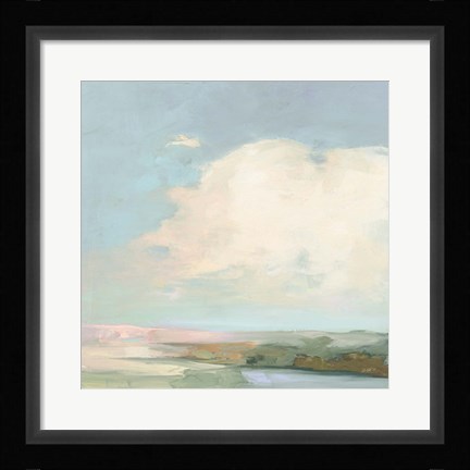 Framed Colorful Horizon II Blue Print