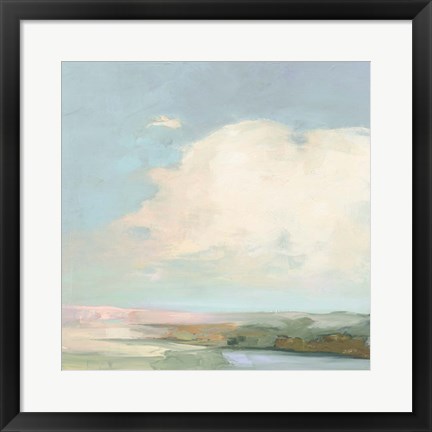 Framed Colorful Horizon II Blue Print