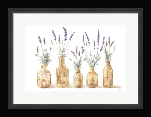 Framed Lavender in Amber Glass Print