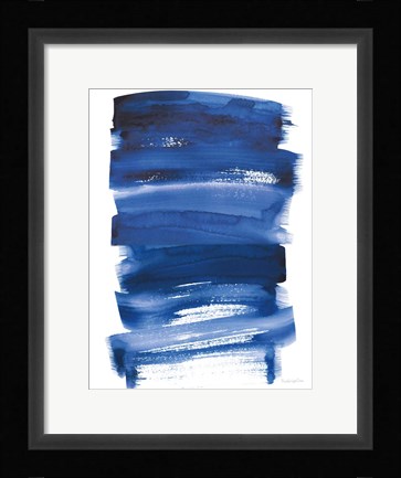 Framed Bold Blue IV Crop Print