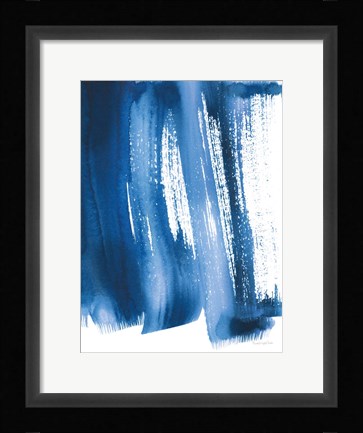 Framed Bold Blue I Crop Print