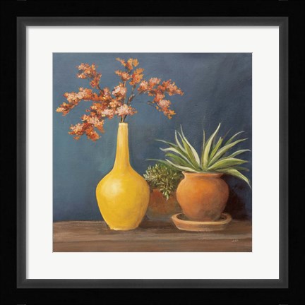 Framed Richness of Life II Deep Blue Print