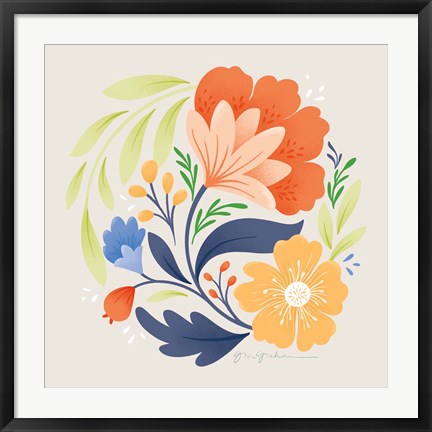 Framed Floral Study I Bright Print