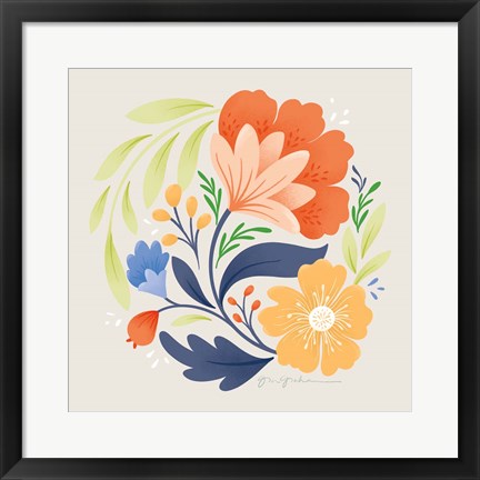 Framed Floral Study I Bright Print