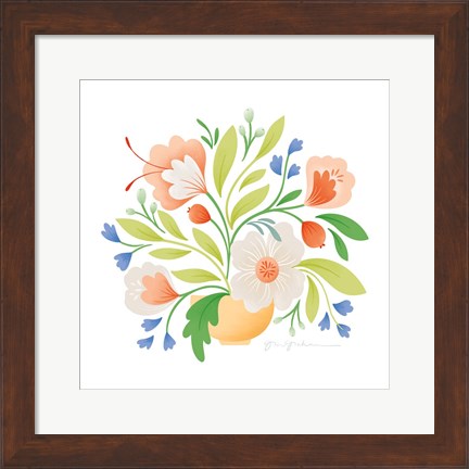 Framed Sweet Bouquet II Bright Print