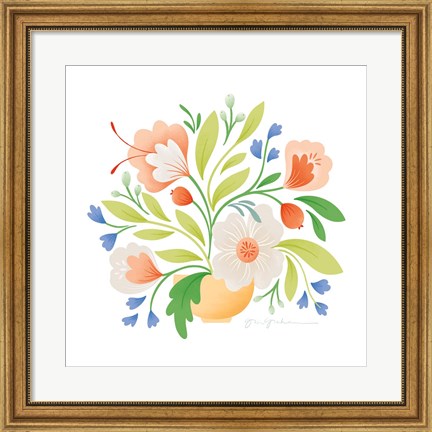 Framed Sweet Bouquet II Bright Print