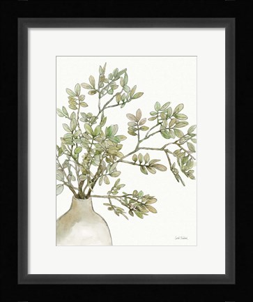 Framed Potted Leaves I Print