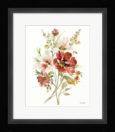 Framed Autumn Flowers II Print