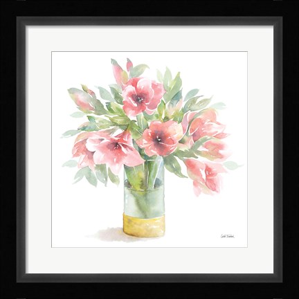 Framed Pink Amaryllis Print